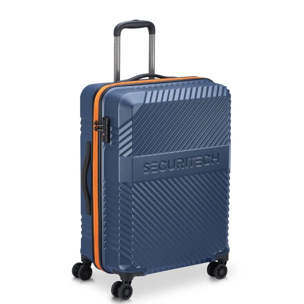 Securitech By Delsey Patrol 65.5cm Medium Exp Hardsided Luggage - Blue