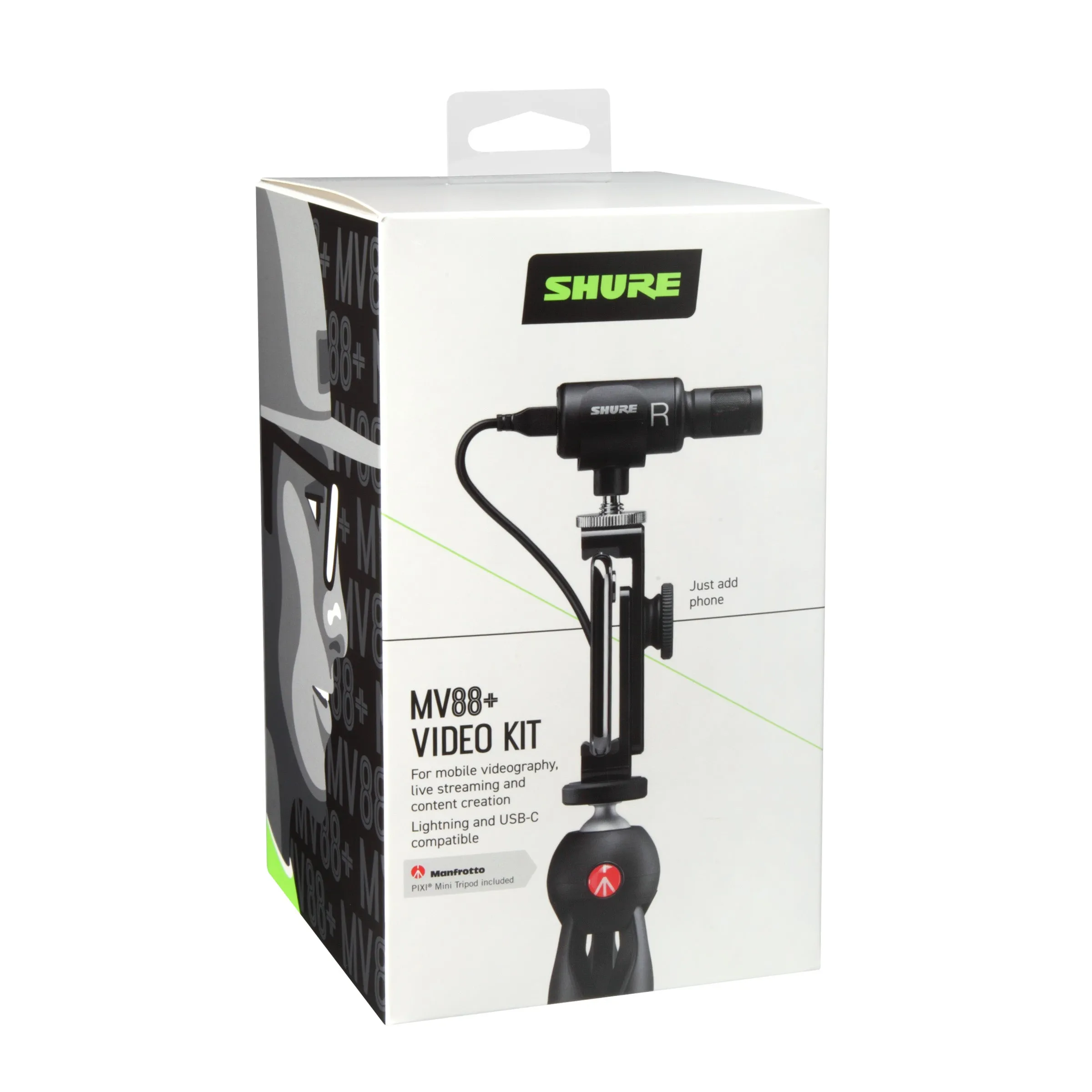 Shure MV88   Video Kit for Content Creator with Tripod & Stereo Mic