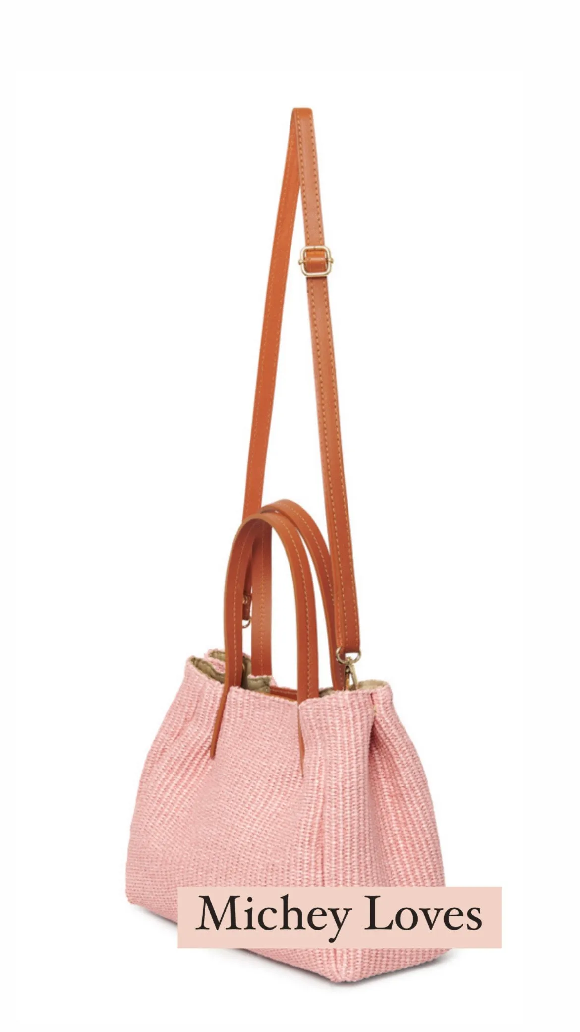 Sicily Woven Raffia & Leather Tote Bag | Natural