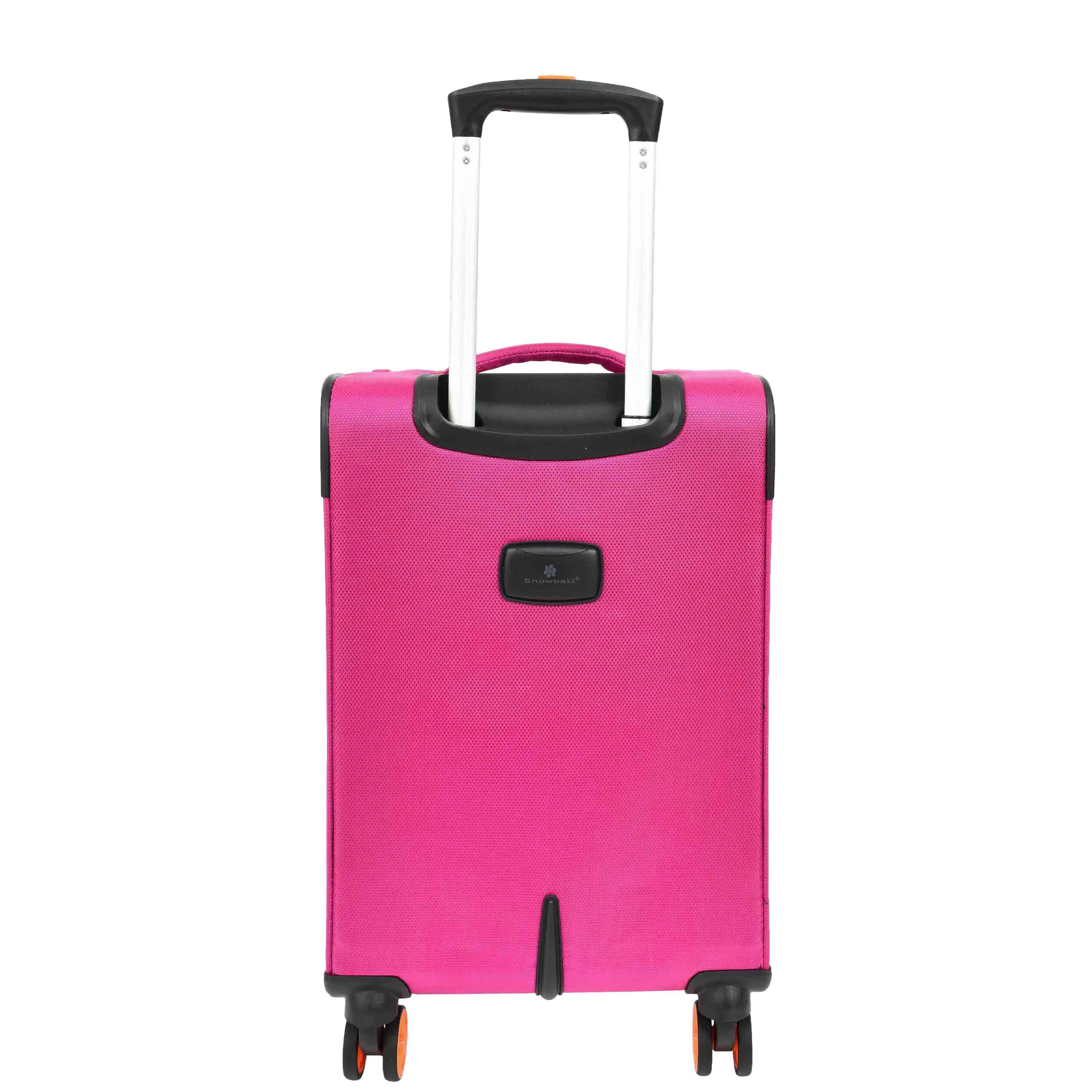 Soft Suitcase 8 Wheel Expandable Lightweight Orion Cabin Bags Pink