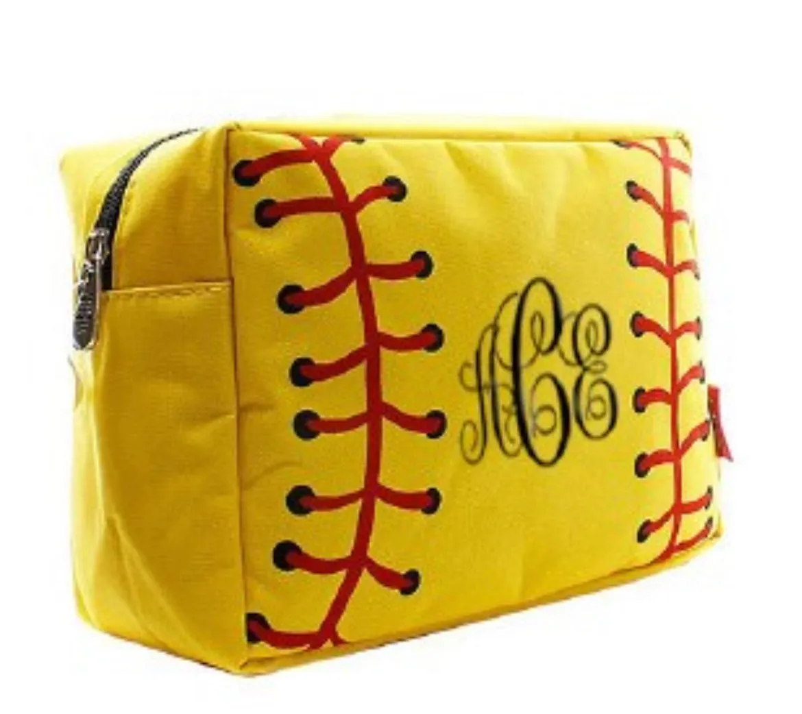 Softball Cosmetic Bag