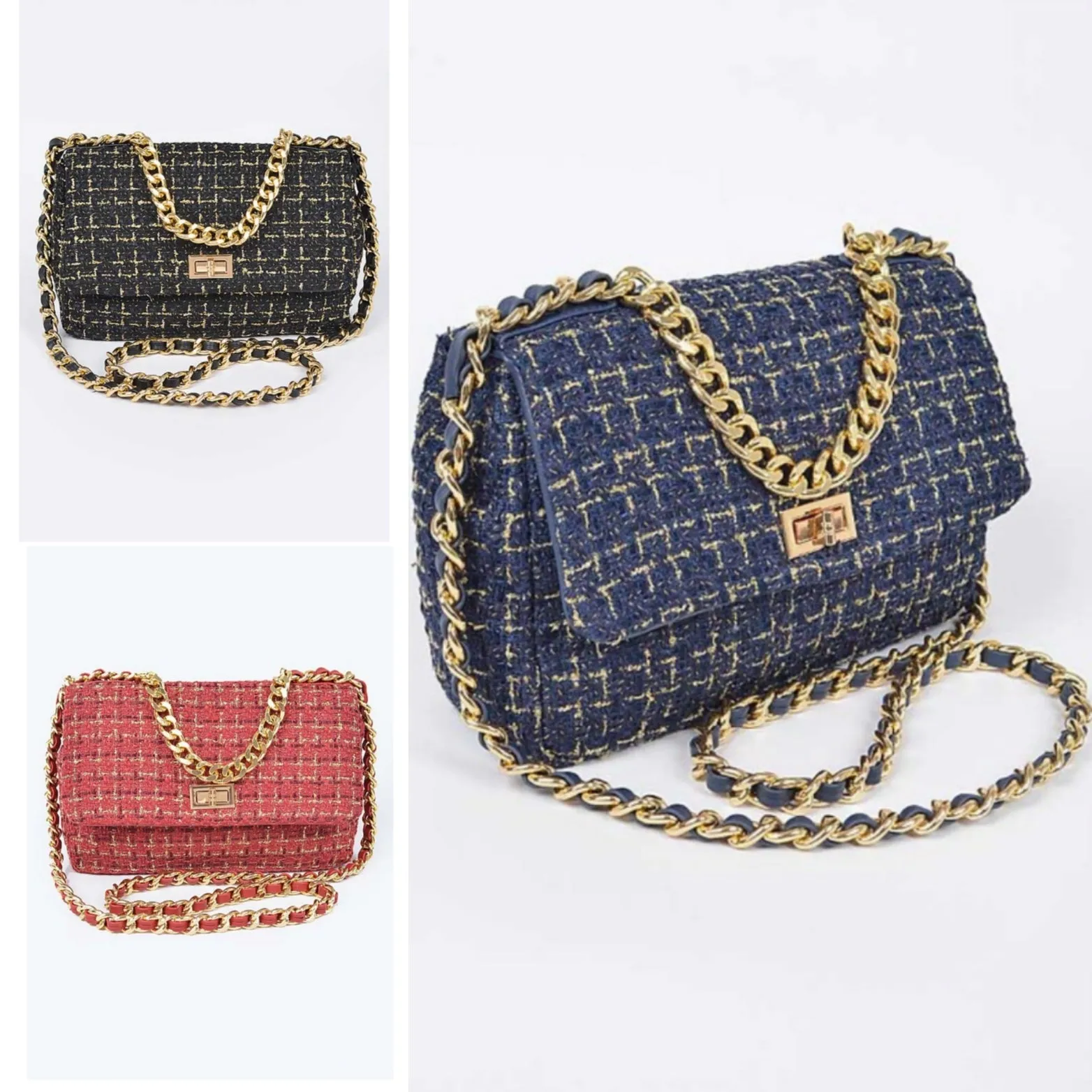 Sophisticated Tweed Handbag