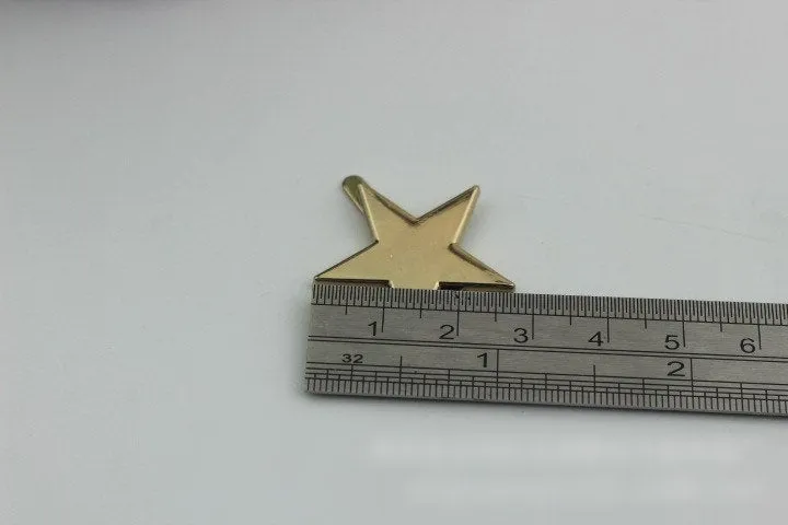 Star Purse Label 2/20pcs Bag Hardware Charm Light Gold Handmade Purse Handbag Making Metal Decoration 28mm 1 1/8" Wholesale Supplies