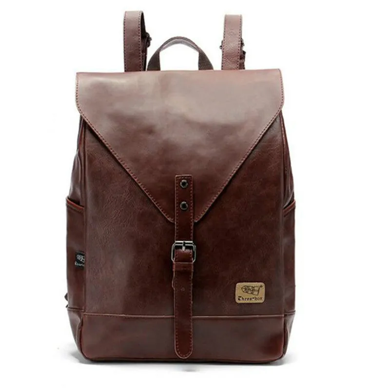 Stylish Vintage Leather Backpack for Women Travel Backpack PU Leather Business Bag Large Laptop Bag