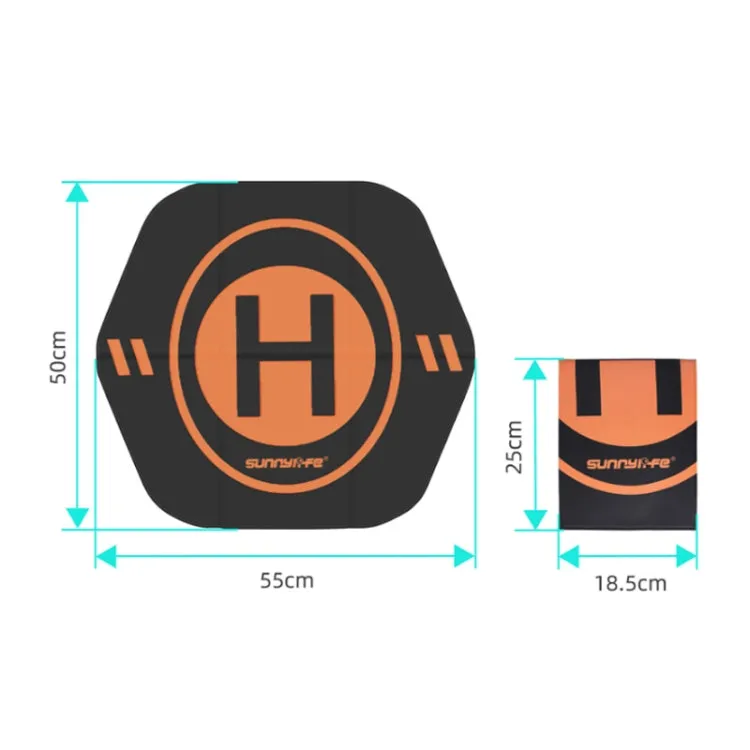 Sunnylife Drone Universal Double Sided Foldable Leather Helipad,Size:55 x 50cm