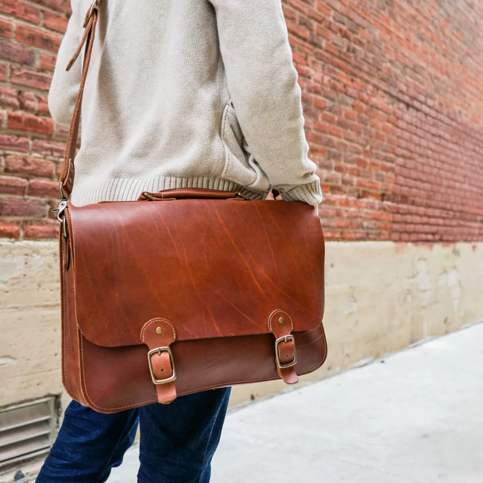 The No. 1860 EXPRESS - Fine Leather Messenger Bag & Mens Briefcase