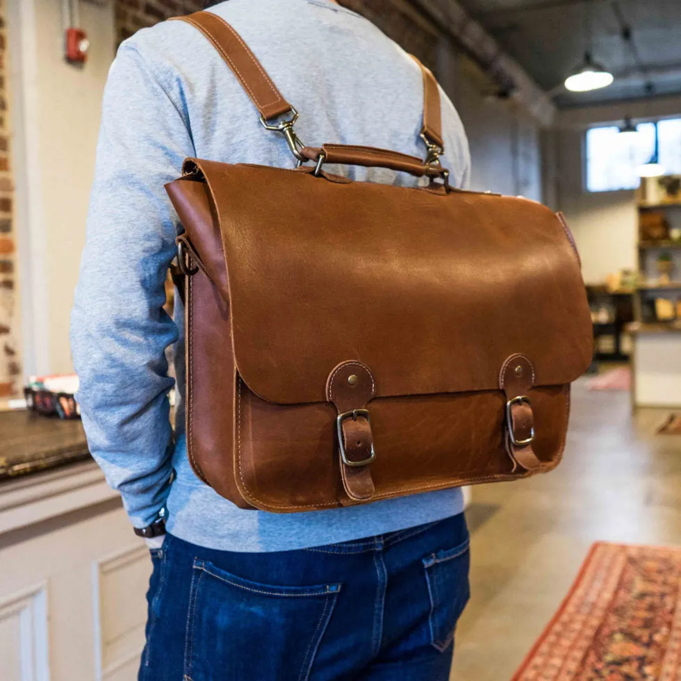 The No. 1860 EXPRESS - Fine Leather Messenger Bag & Mens Briefcase