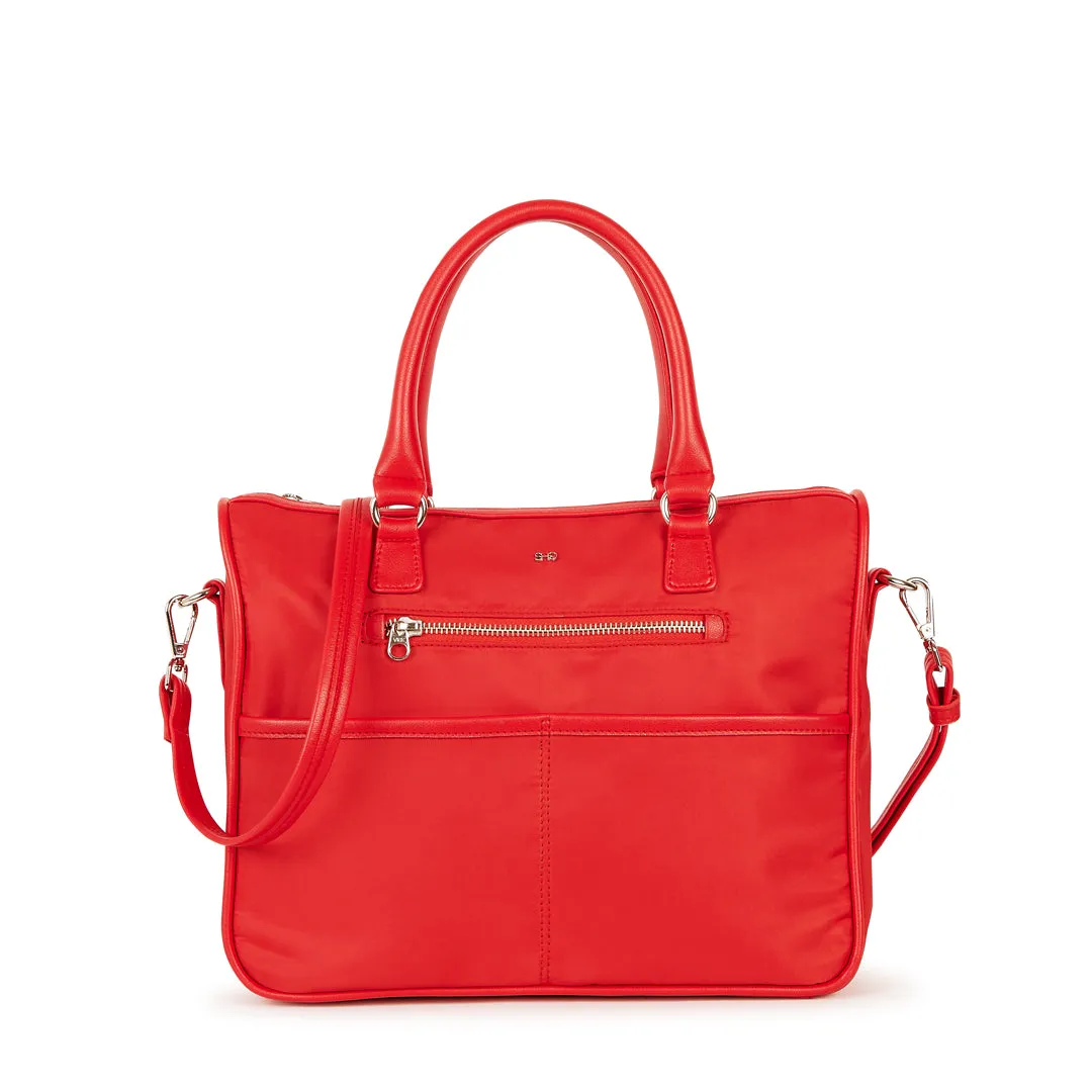 TOKYO SATEEN  HAND AND SLING BAG RED