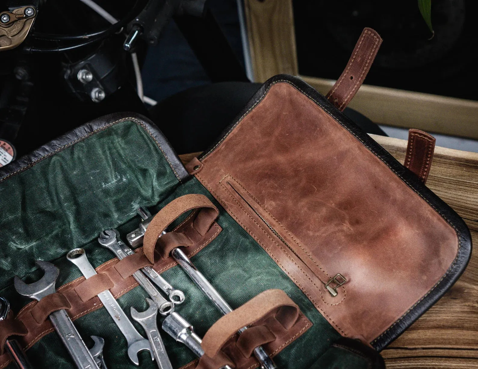 Tool Roll | Wrench roll up | Waxed Canvas & Leather | Handmade