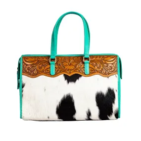 Tylersburg Hand-tooled Handbag in Turquoise