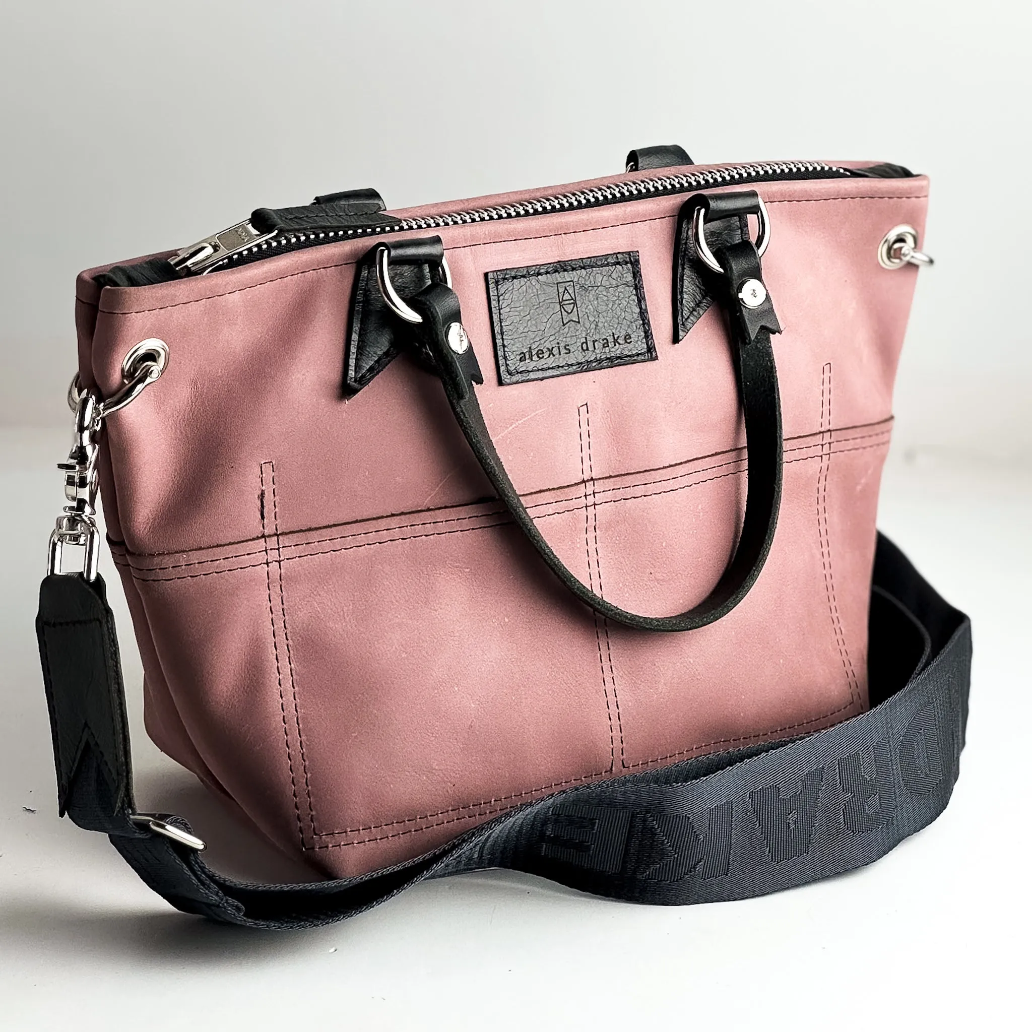 Urban Edge Collection | Coco Satchel   Crossbody | Distressed Pink Jade