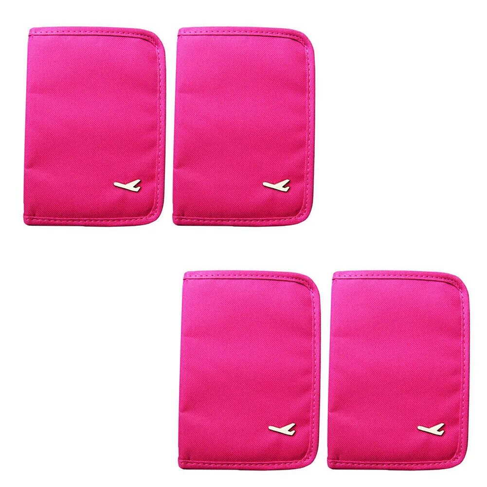 US 2-4 Pcs Travel Bag Document Organiser Zipped Passport Tickets ID Holder Purse