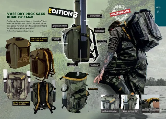 Vass Dry Fishing Ruck Sack Edition 3 - Khaki