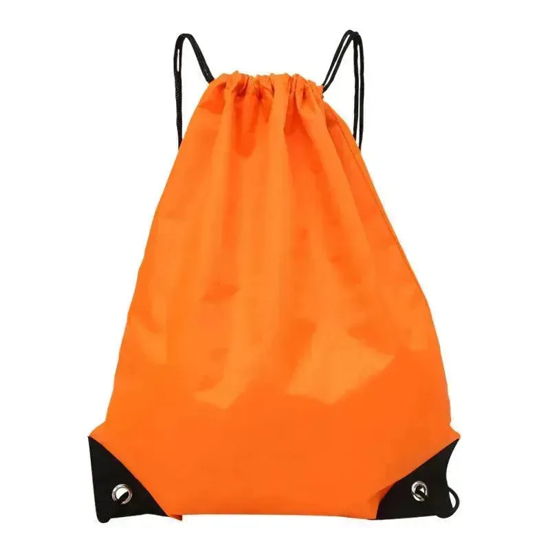 Waterproof Drawstring Backpack With Drawstring Pockets