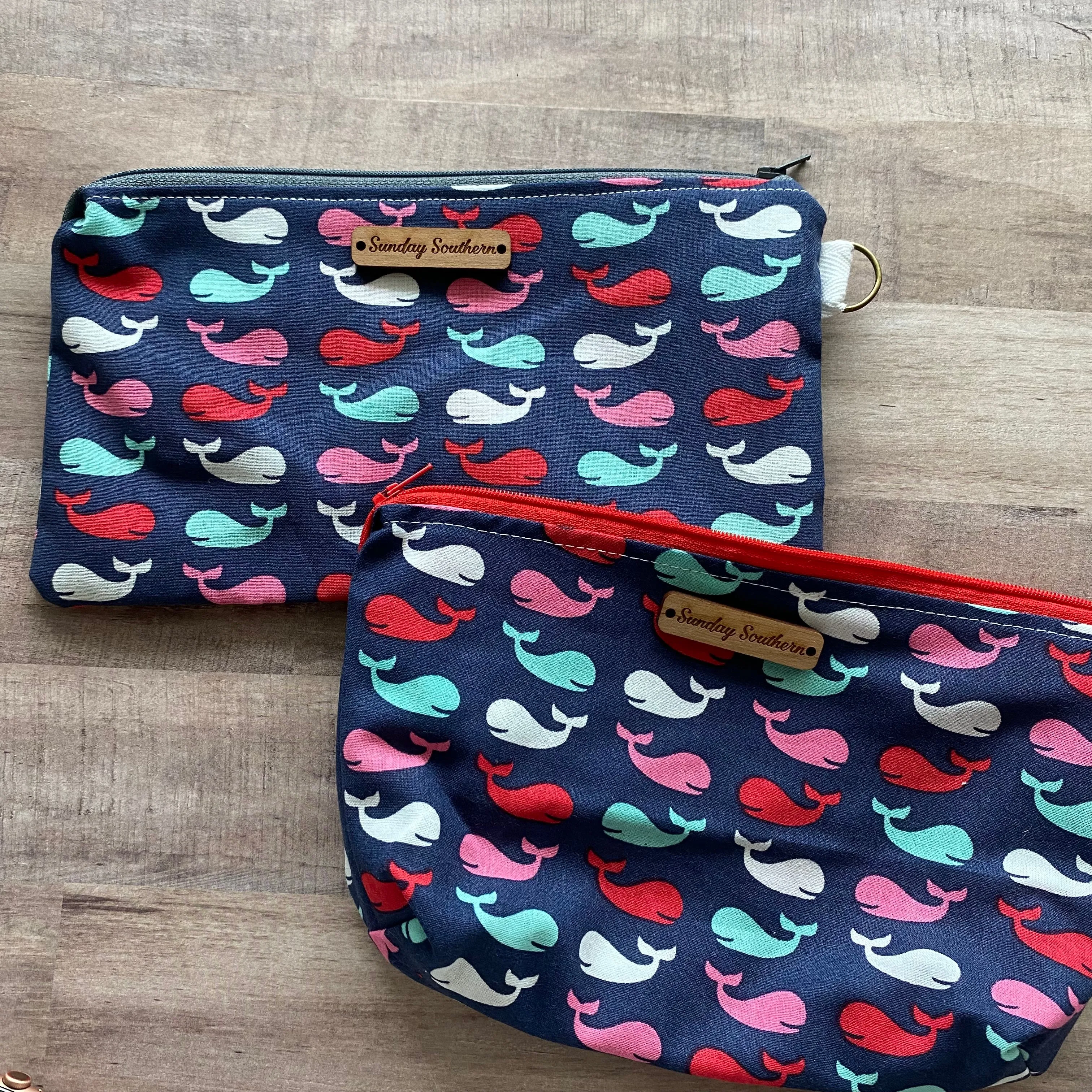 Whale Whale Whale Small Zipper Bag