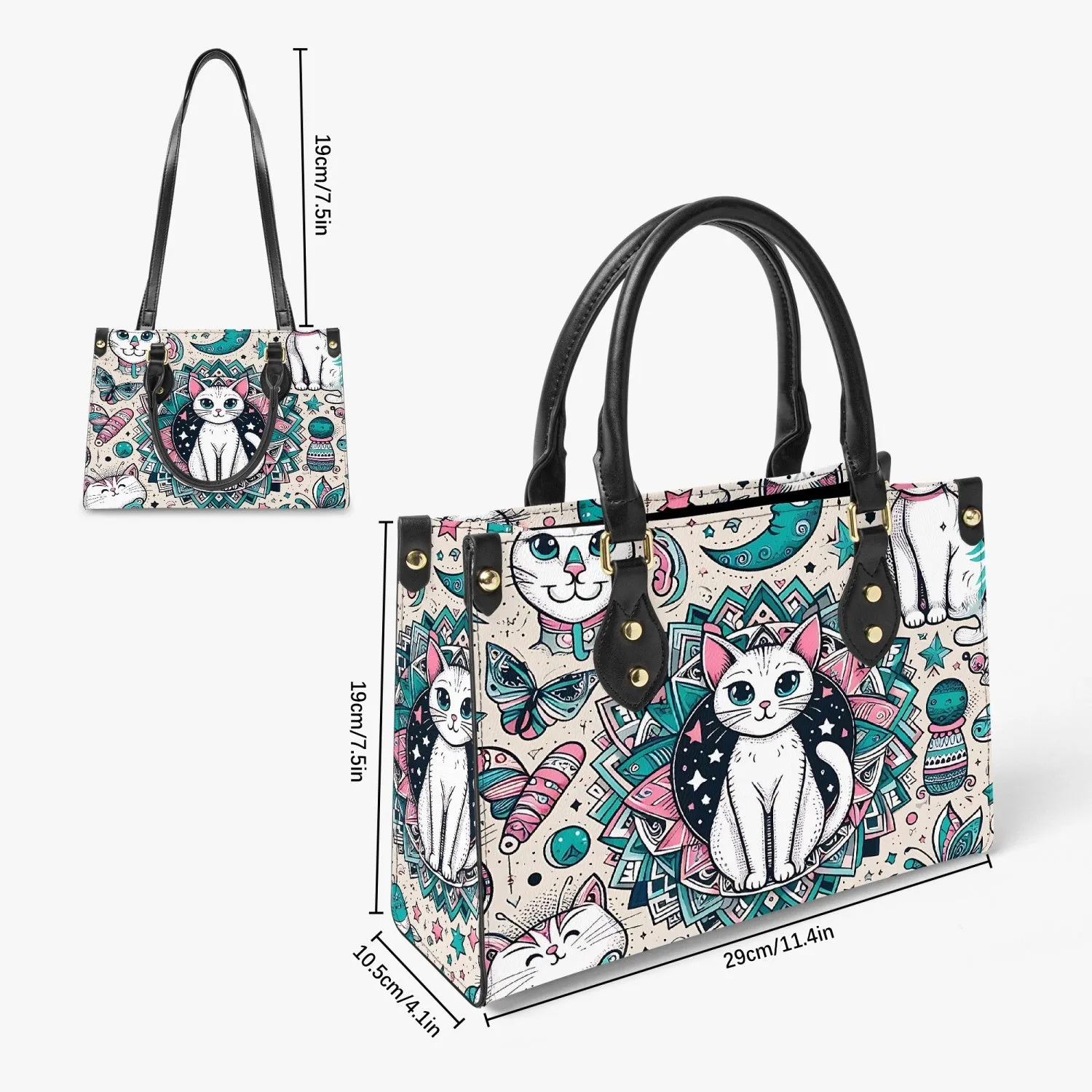 Women's Tote Bag - Long Strap - Cats