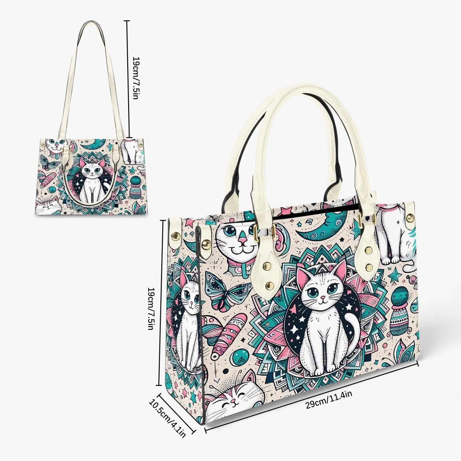 Women's Tote Bag - Long Strap - Cats