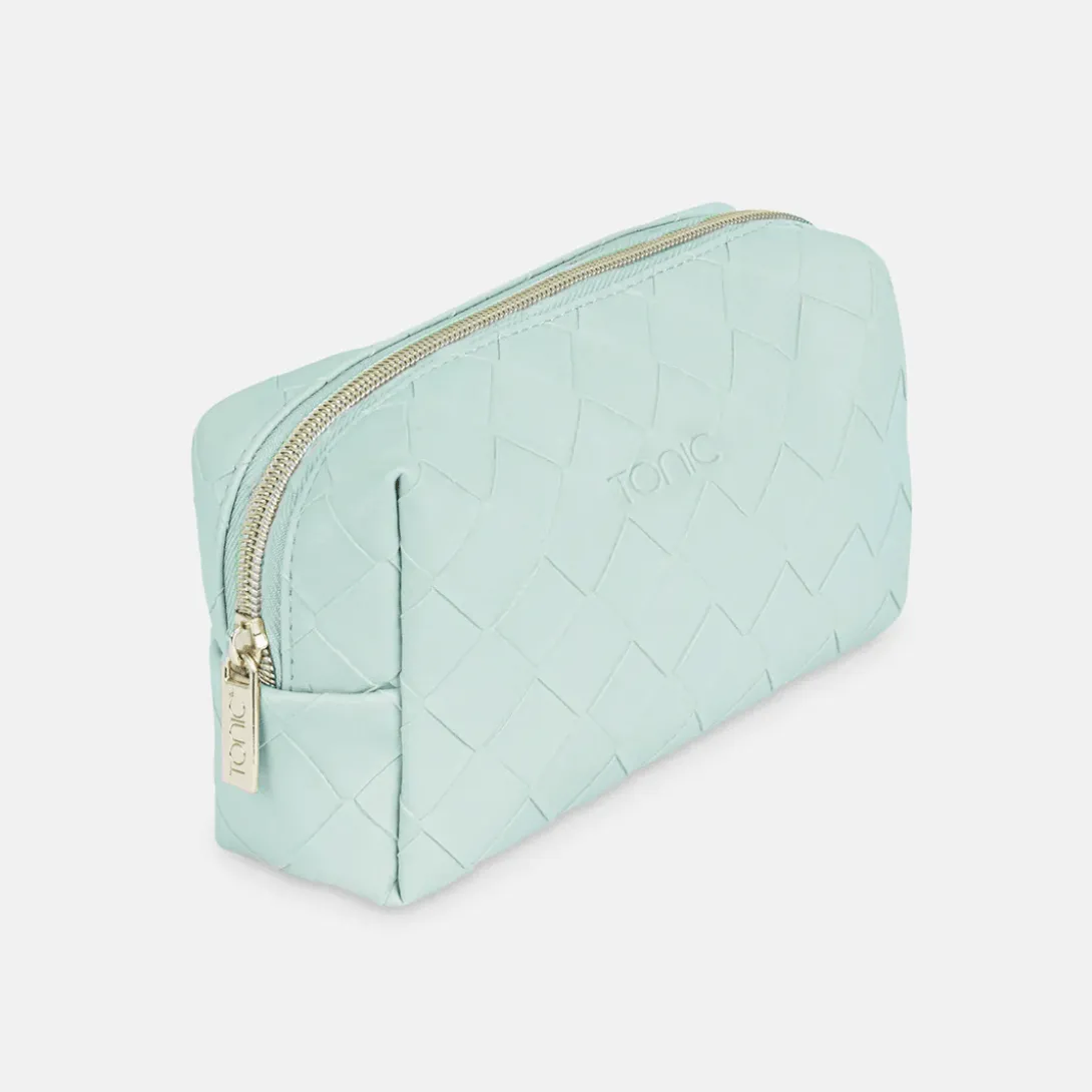 Woven Beauty Bag Small | Teal