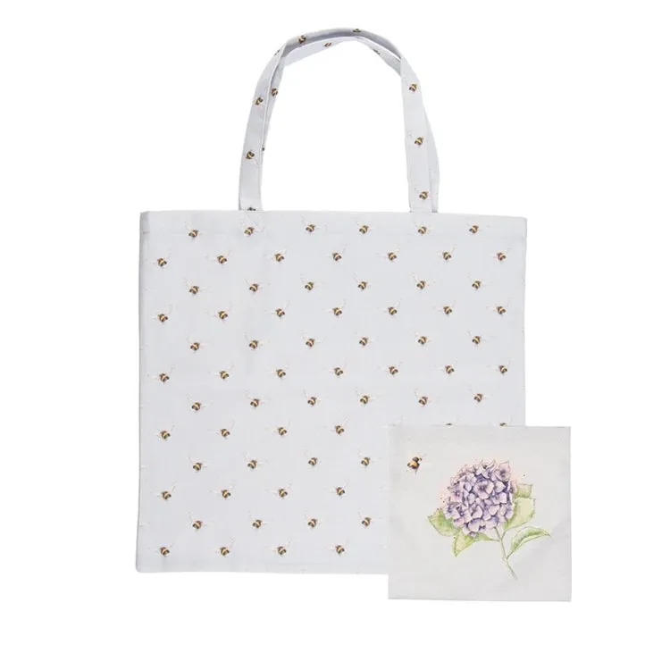 Wrendale Designs Foldable Shopping Bag - Hydrangea Bee Print