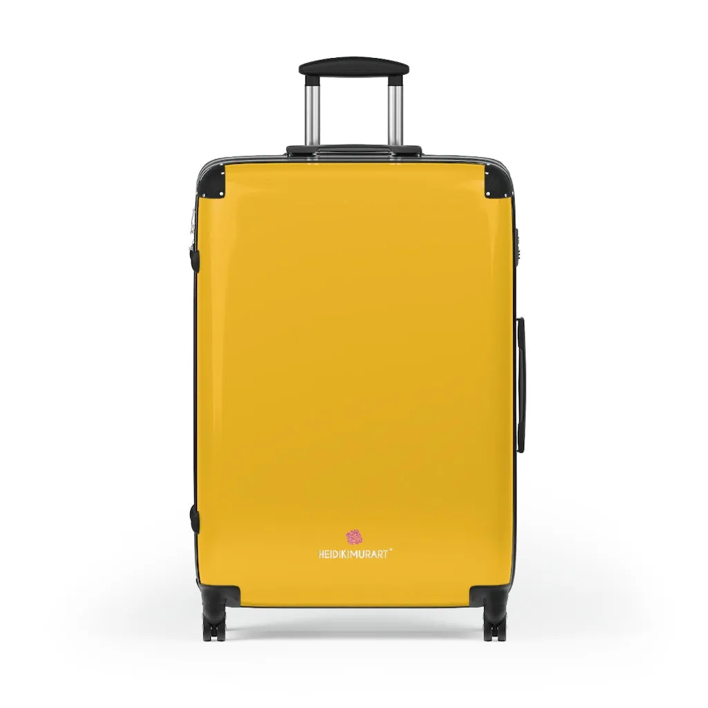 Yellow Solid Color Suitcases, Modern Simple Minimalist Designer Suitcase Luggage (Small, Medium, Large)