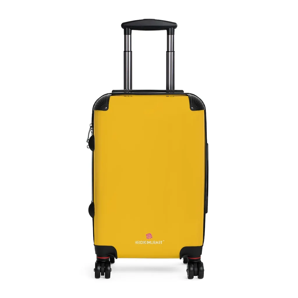 Yellow Solid Color Suitcases, Modern Simple Minimalist Designer Suitcase Luggage (Small, Medium, Large)