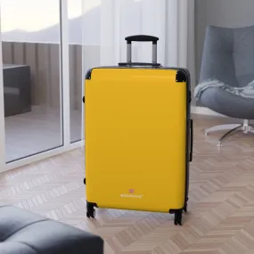 Yellow Solid Color Suitcases, Modern Simple Minimalist Designer Suitcase Luggage (Small, Medium, Large)