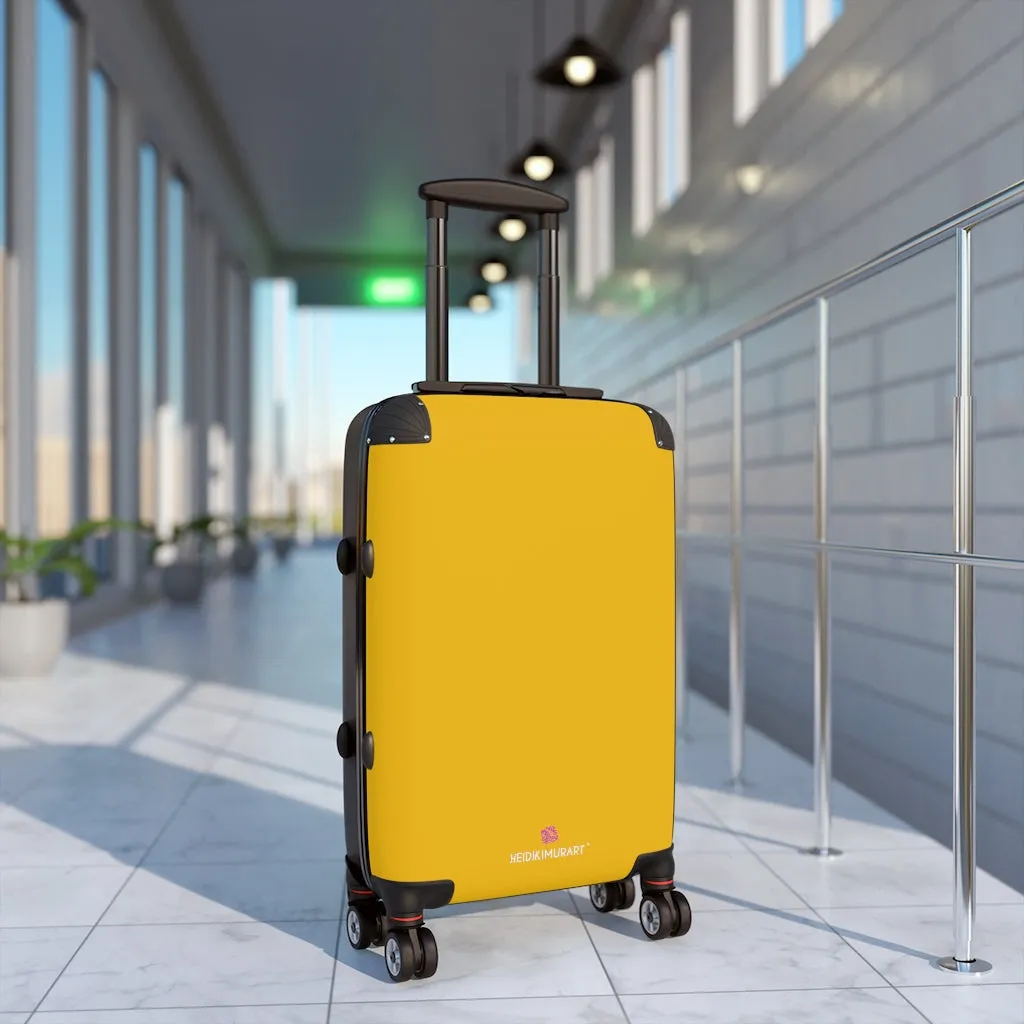 Yellow Solid Color Suitcases, Modern Simple Minimalist Designer Suitcase Luggage (Small, Medium, Large)