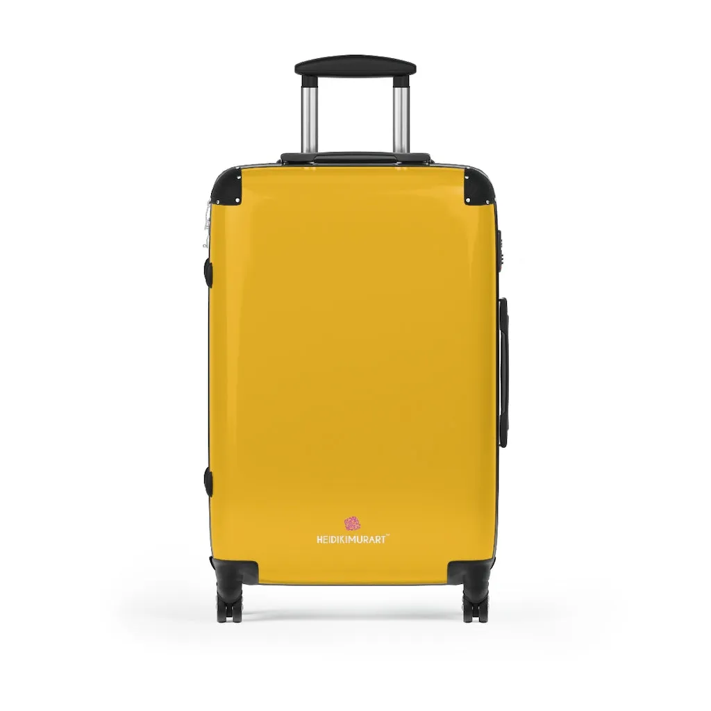 Yellow Solid Color Suitcases, Modern Simple Minimalist Designer Suitcase Luggage (Small, Medium, Large)