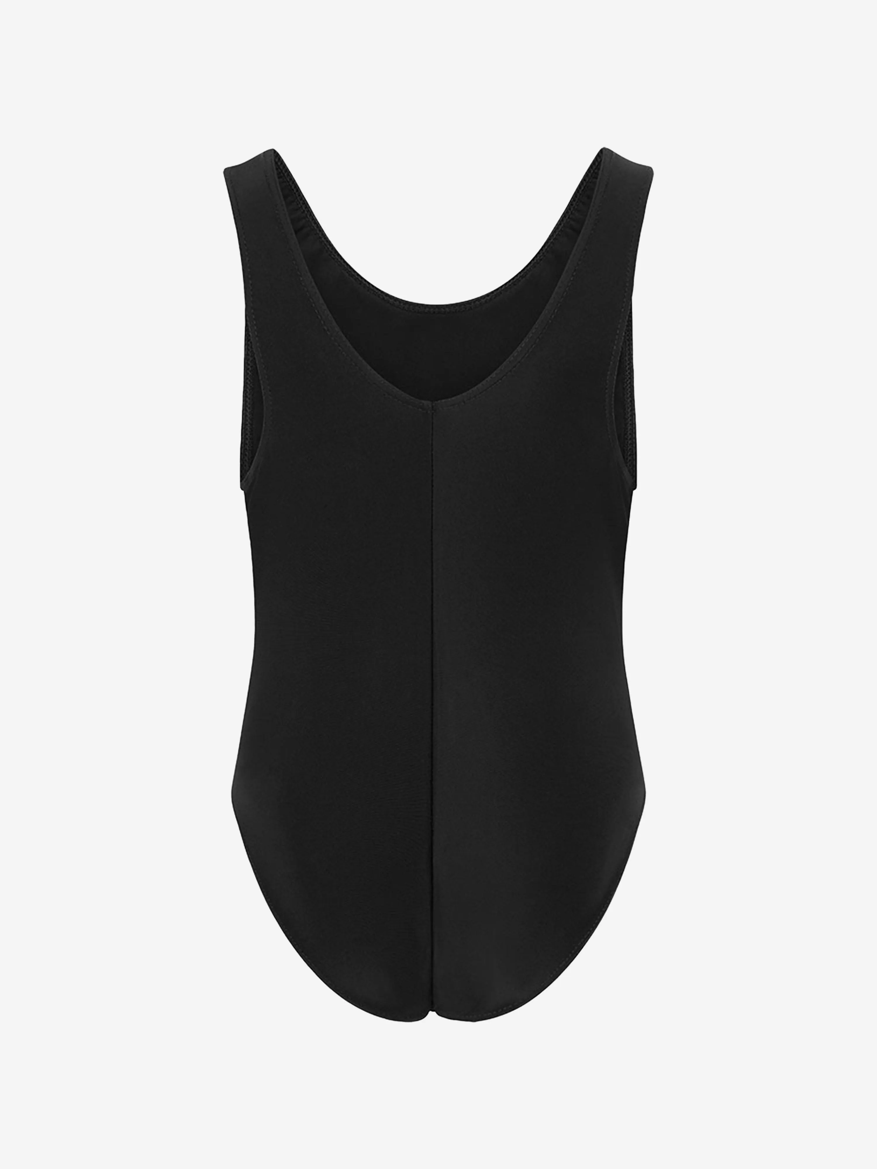 Zeco Girls School Elastane Swimming Costume in Black